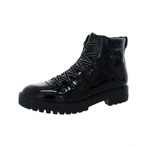 Cougar boots Black Nelson Nash Waterproof patent Leather Hikng Boots size 7 - Picture 3 of 7